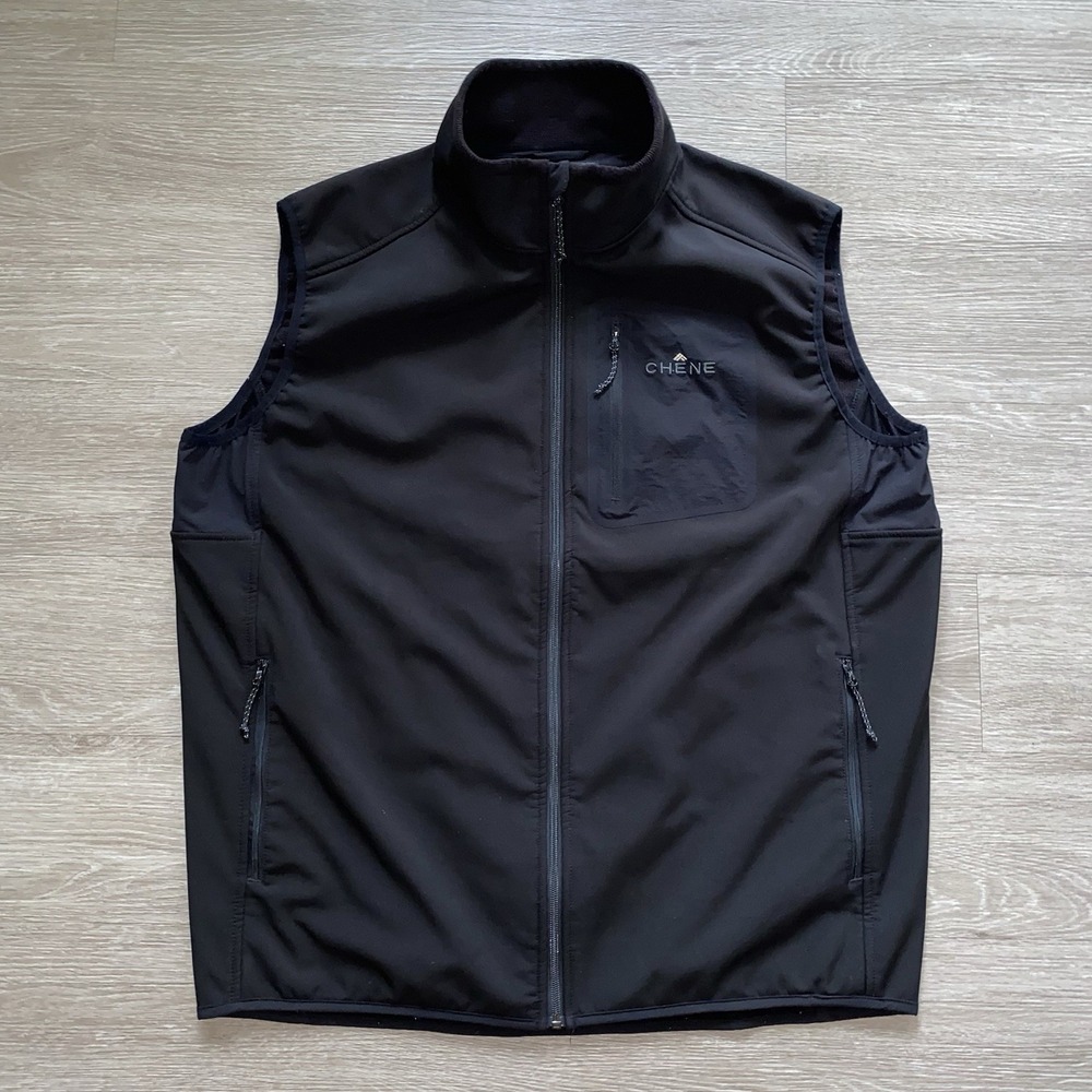 Chene Gear Scout Vest Men's 2XL Black Hunting Outdoors Pocket Full-Zip Windproof